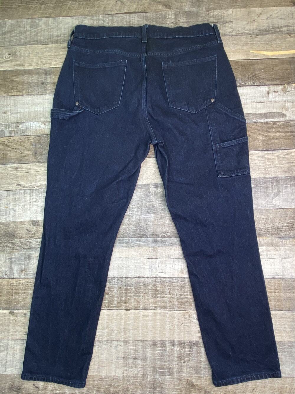 Banana Republic Carpenter Jeans Straight Leg Mens 34x30 Dark Wash Mid Rise Y2K